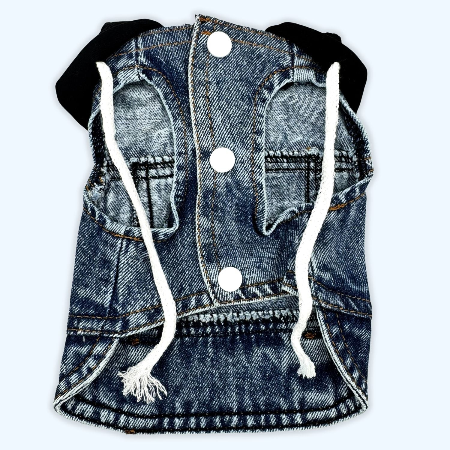 ESSA UK Navy Denim Dog Vest Hoodie Plush Accessory – Soft Plush Accessories | ESSA UK - Essa UK
