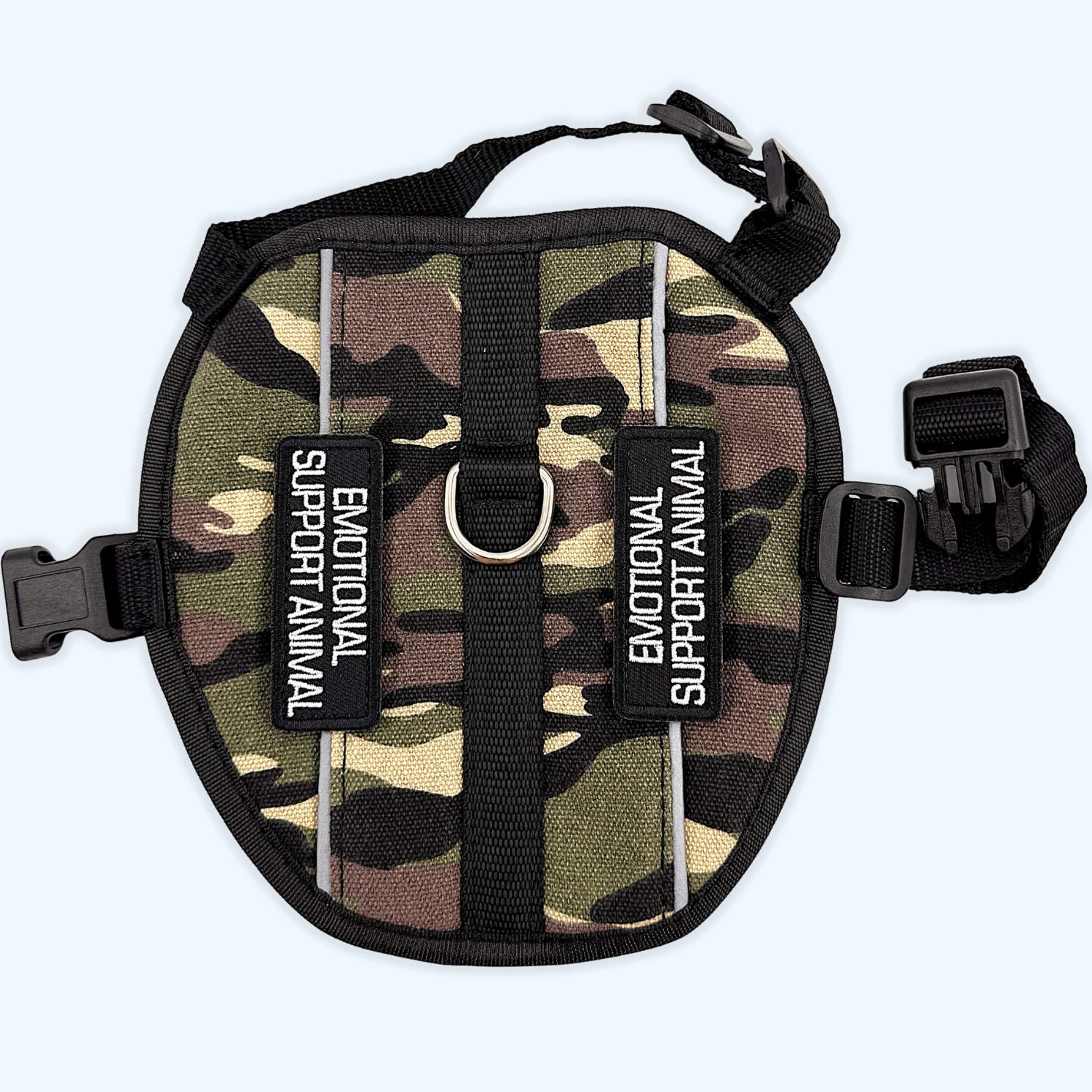ESSA UK Emotional Support Harness Camouflage – Comfortable Padded Camo Vest Harness for Medium & Large Dogs