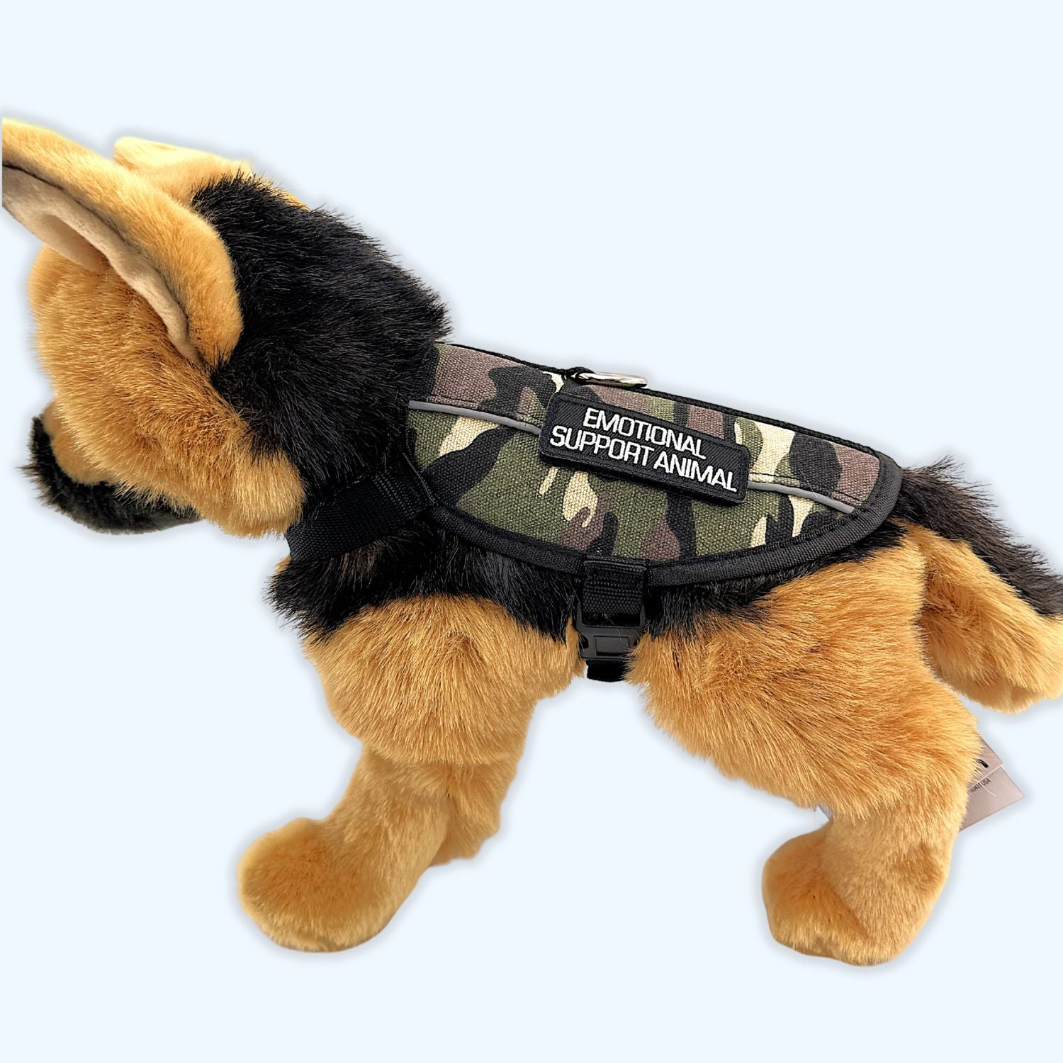 ESSA UK Emotional Support Harness Camouflage – Comfortable Padded Camo Vest Harness for Medium & Large Dogs