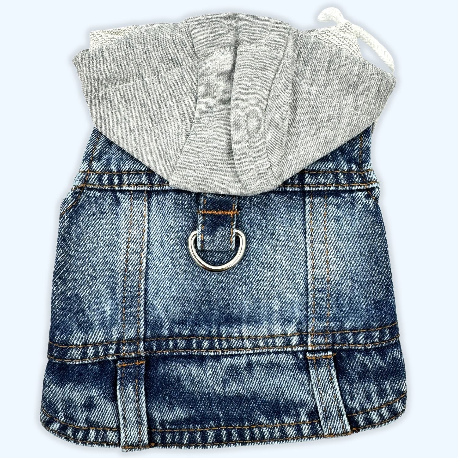 ESSA UK Gray Denim Dog Vest Hoodie Plush Accessory – Soft Plush Accessories | ESSA UK - Essa UK