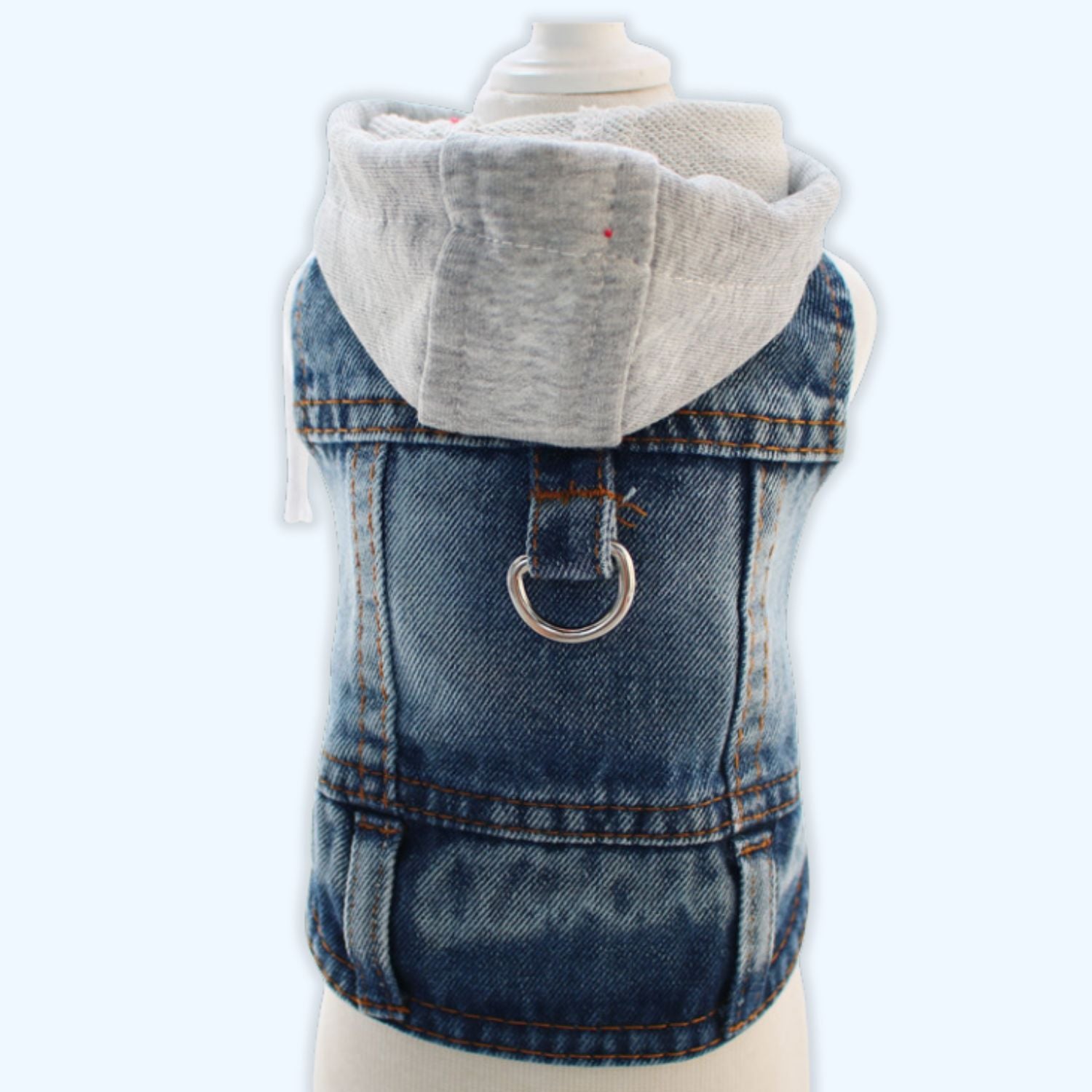 ESSA UK Gray Denim Dog Vest Hoodie Plush Accessory – Soft Plush Accessories | ESSA UK - Essa UK