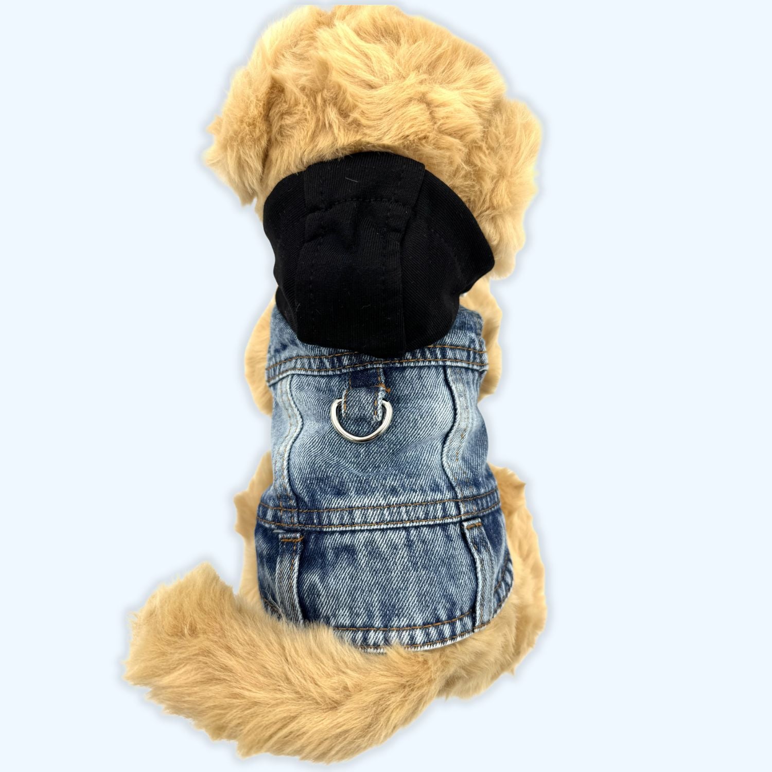 ESSA UK Navy Denim Dog Vest Hoodie Plush Accessory – Soft Plush Accessories | ESSA UK - Essa UK