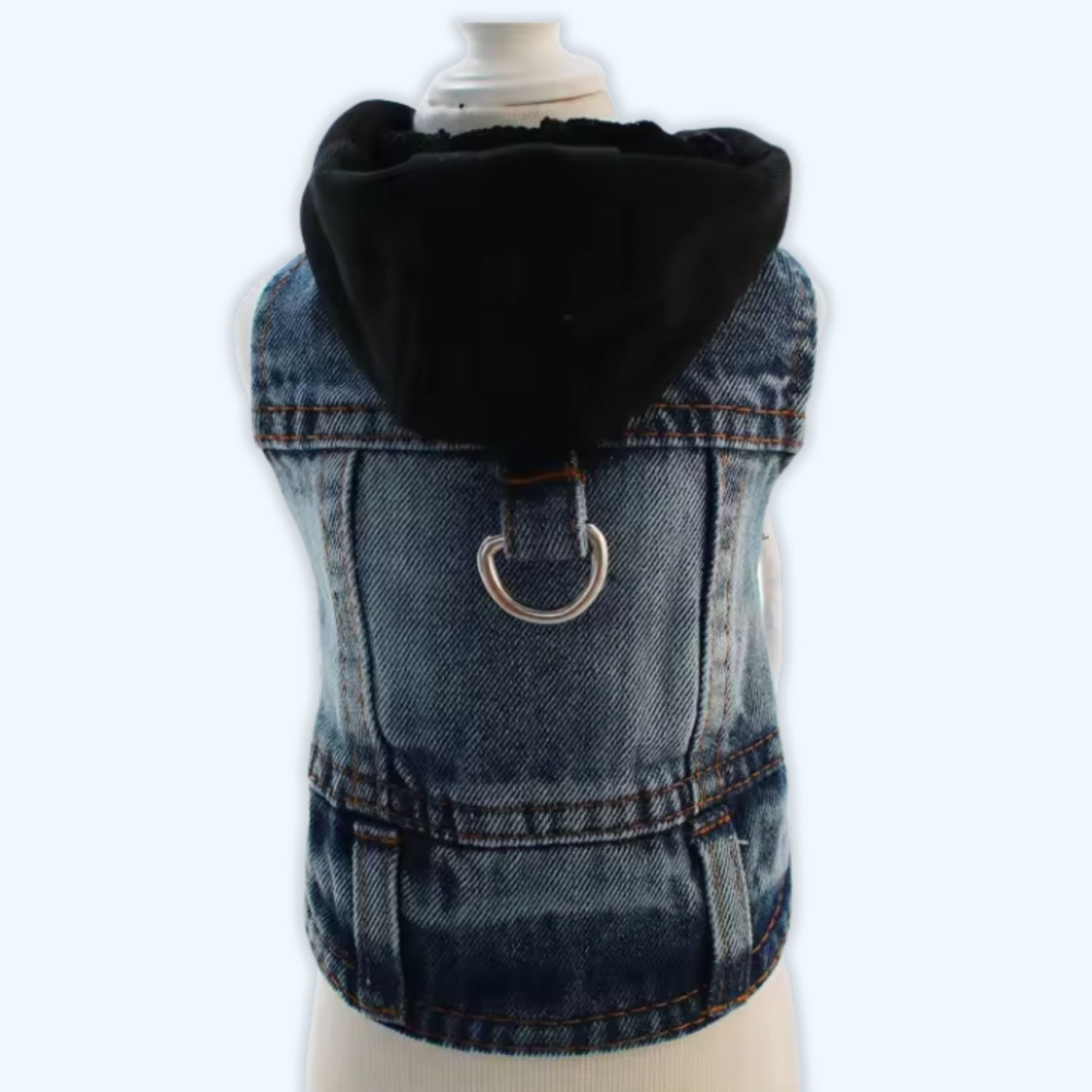ESSA UK Navy Denim Dog Vest Hoodie Plush Accessory – Soft Plush Accessories | ESSA UK - Essa UK